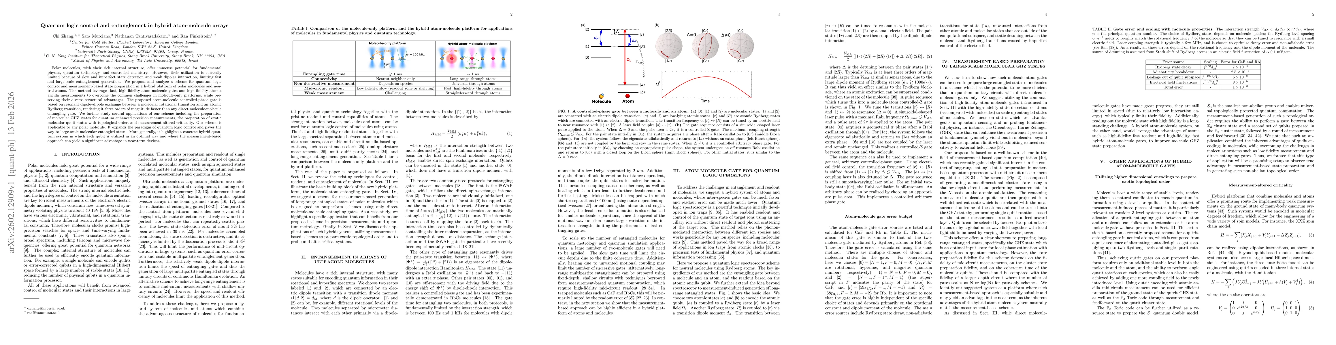 Thumbnail for Quantum logic control and entanglement in hybrid atom-molecule arrays