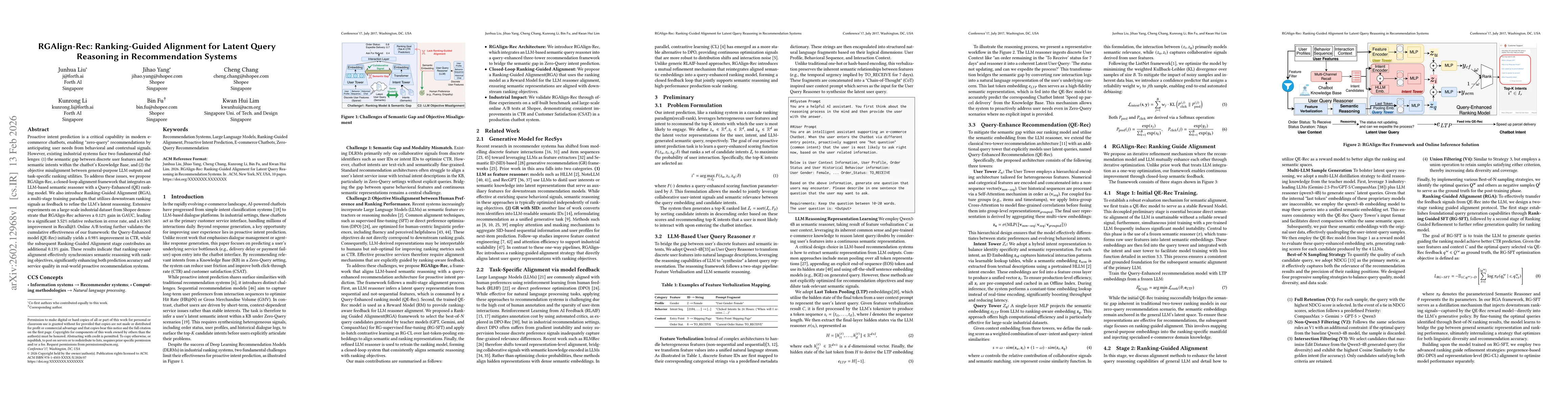 Thumbnail for RGAlign-Rec: Ranking-Guided Alignment for Latent Query Reasoning in Recommendation Systems