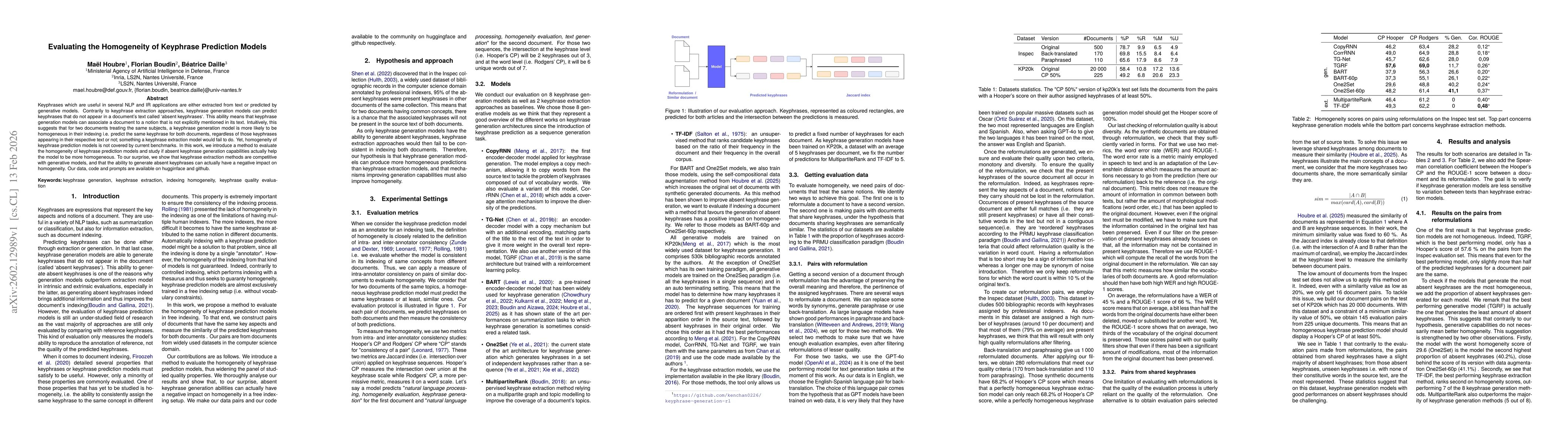 Thumbnail for Evaluating the Homogeneity of Keyphrase Prediction Models