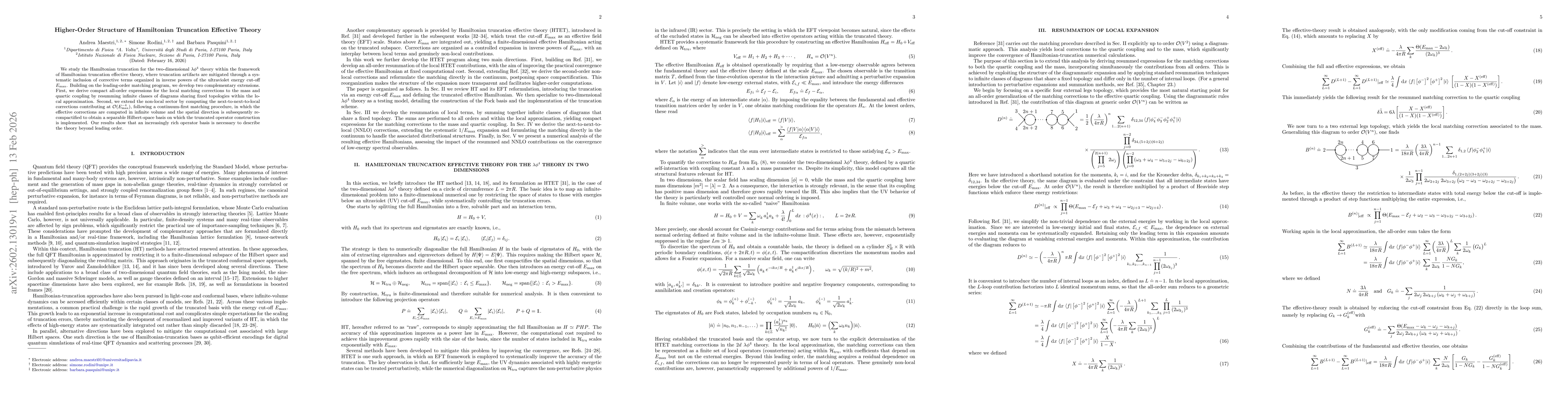 Thumbnail for Higher-Order Structure of Hamiltonian Truncation Effective Theory