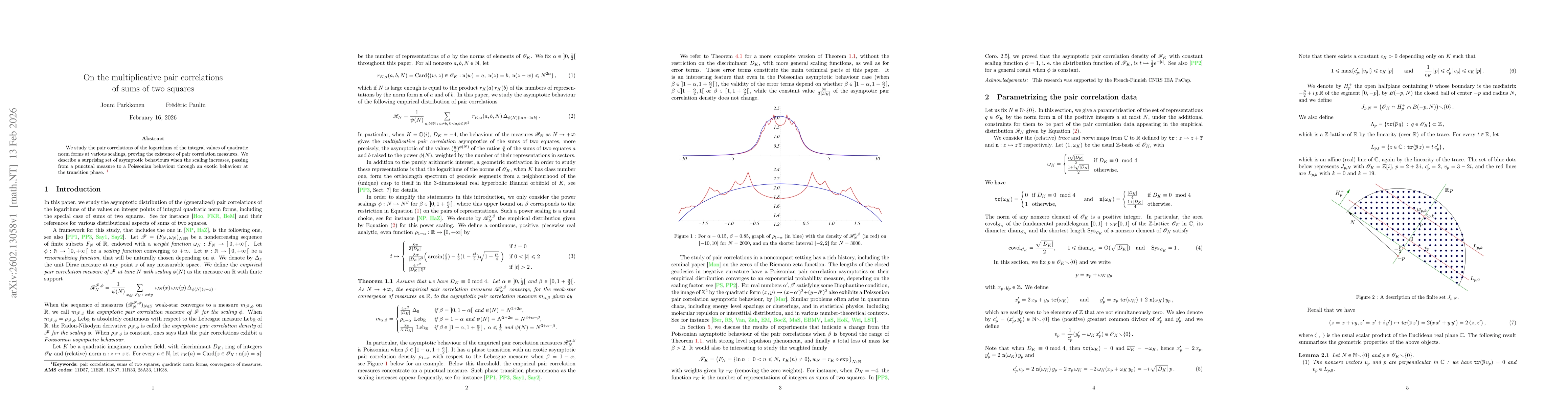 Thumbnail for On the multiplicative pair correlations of sums of two squares