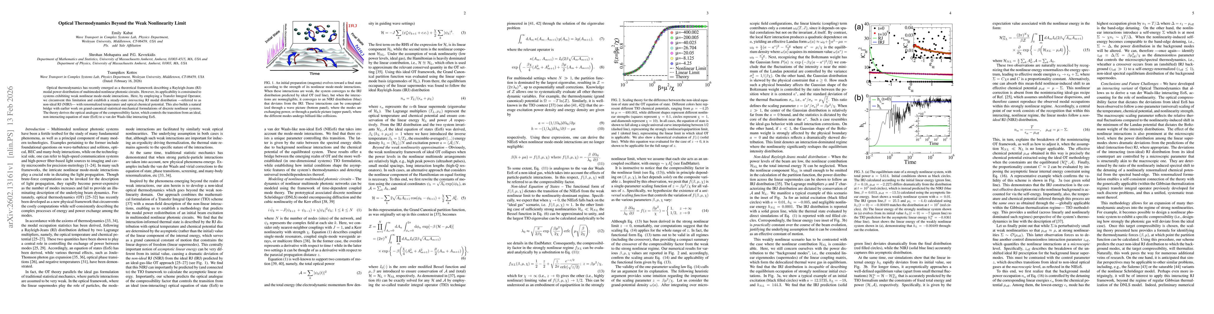 Thumbnail for Optical Thermodynamics Beyond the Weak Nonlinearity Limit