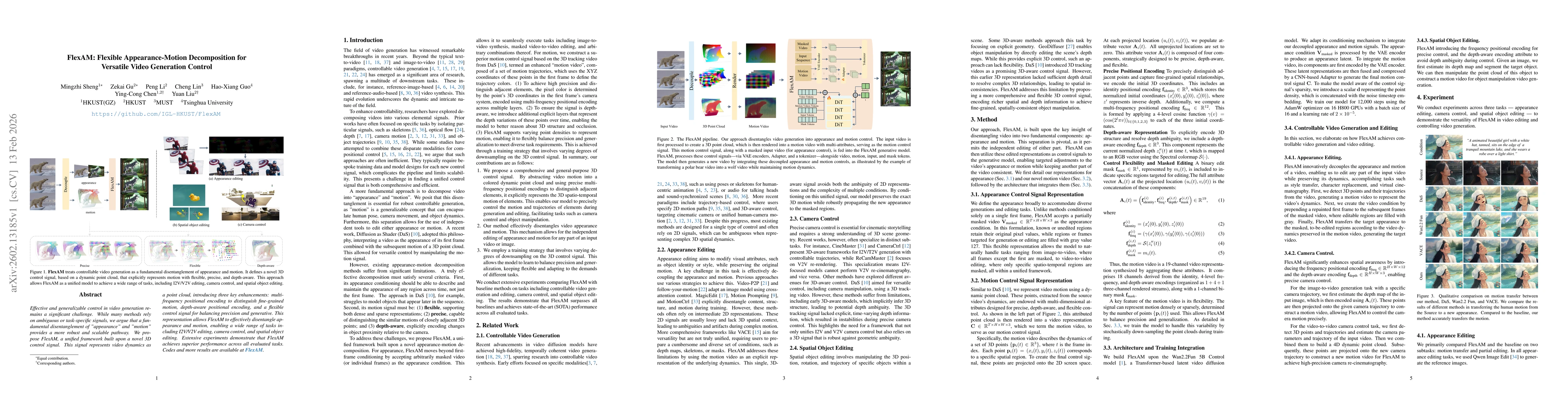 Thumbnail for FlexAM: Flexible Appearance-Motion Decomposition for Versatile Video Generation Control