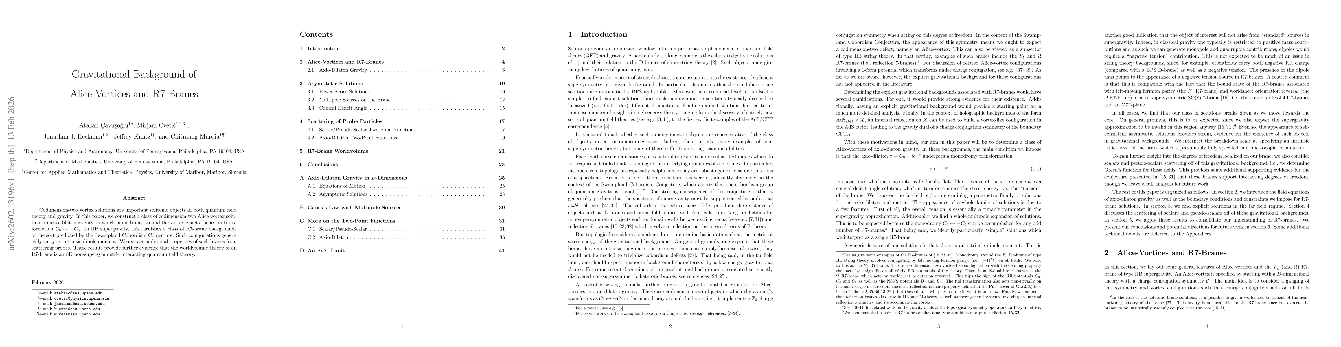 Thumbnail for Gravitational Background of Alice-Vortices and R7-Branes