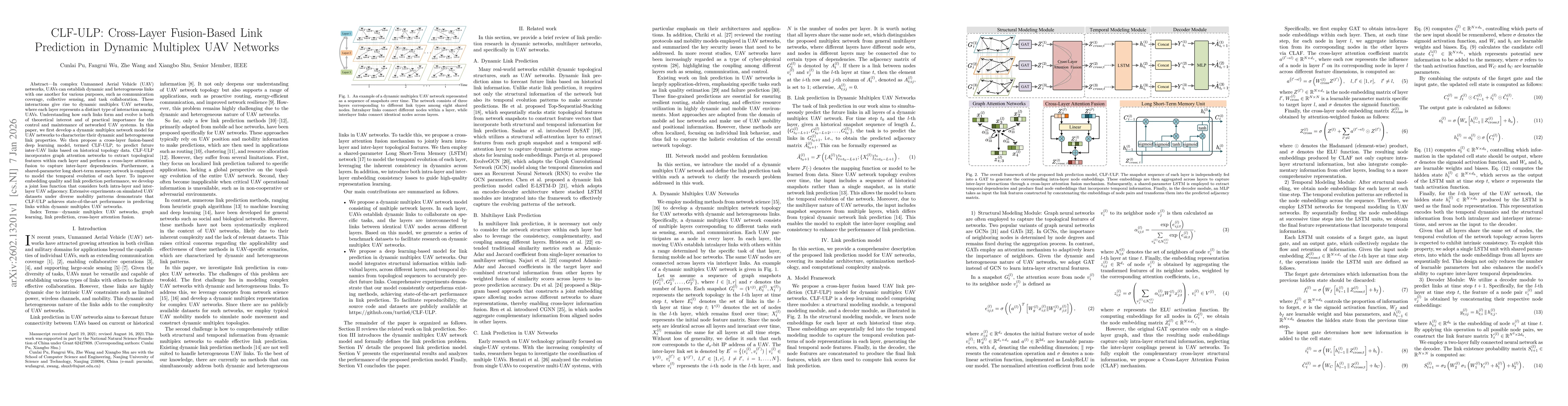 Thumbnail for CLF-ULP: Cross-Layer Fusion-Based Link Prediction in Dynamic Multiplex UAV Networks