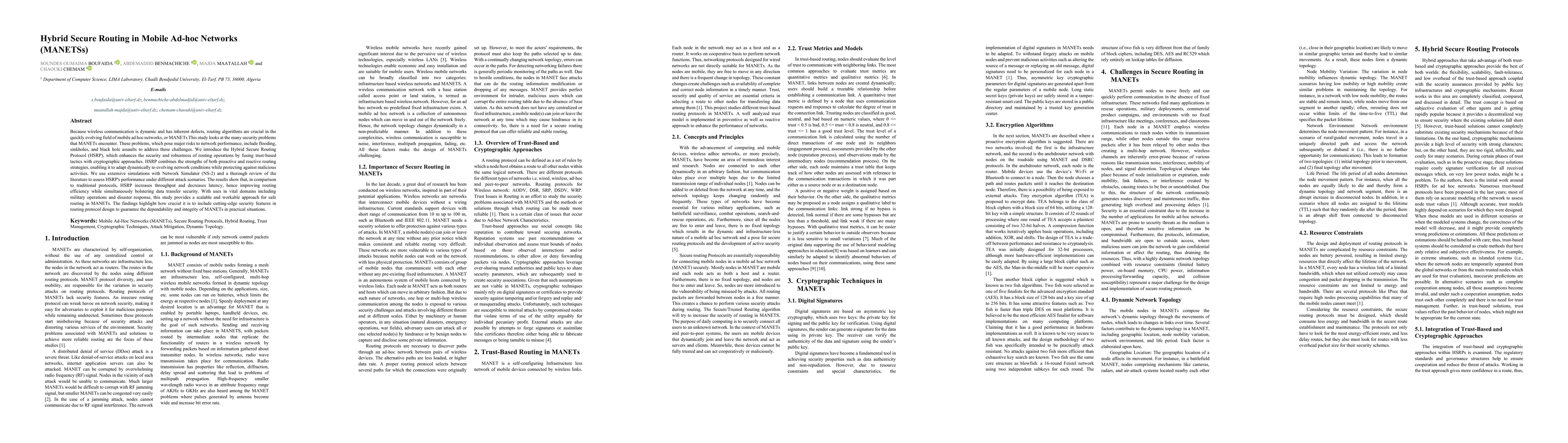 Thumbnail for Hybrid Secure Routing in Mobile Ad-hoc Networks (MANETSs)