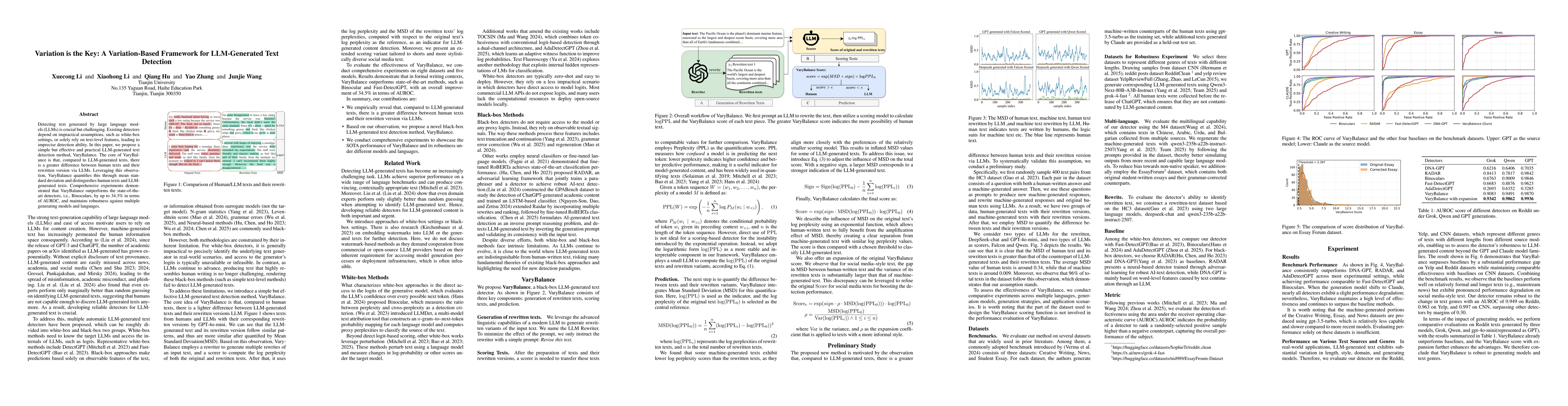 Thumbnail for Variation is the Key: A Variation-Based Framework for LLM-Generated Text Detection