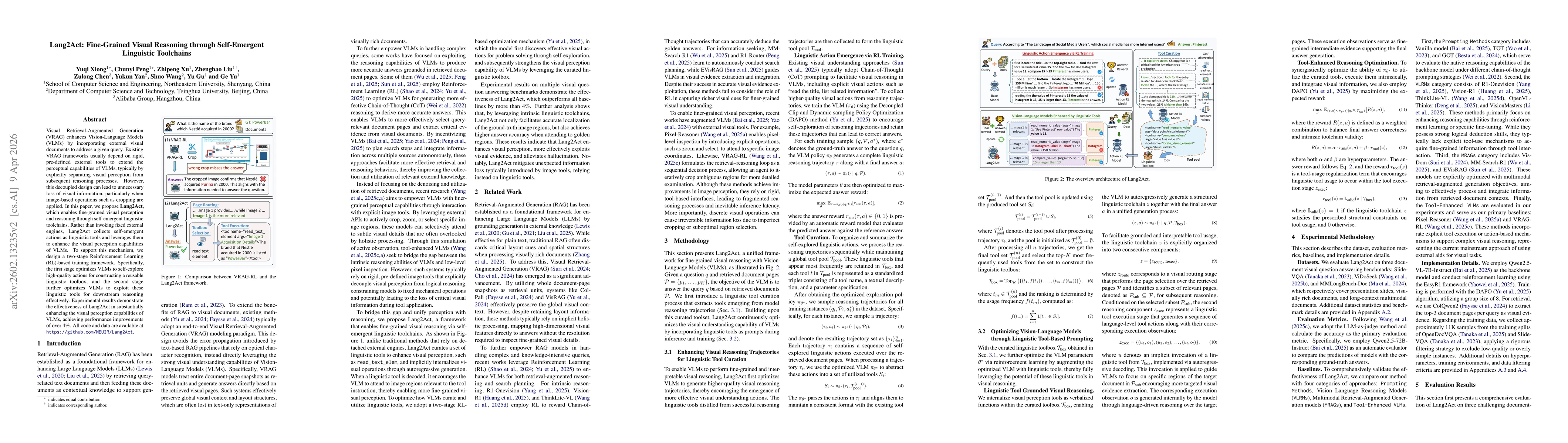 Thumbnail for Lang2Act: Fine-Grained Visual Reasoning through Self-Emergent Linguistic Toolchains