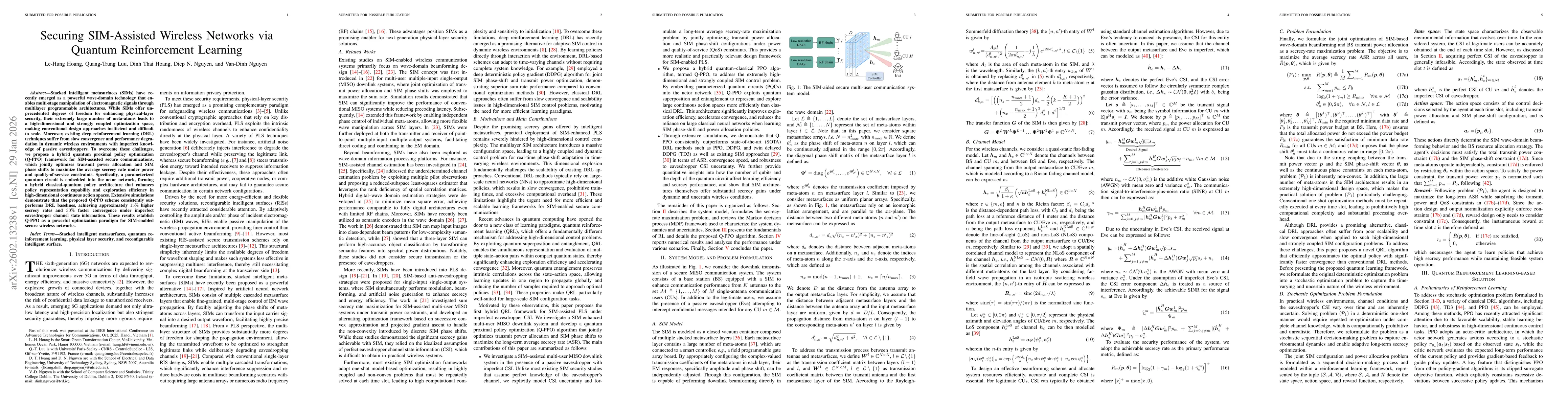 Thumbnail for Securing SIM-Assisted Wireless Networks via Quantum Reinforcement Learning