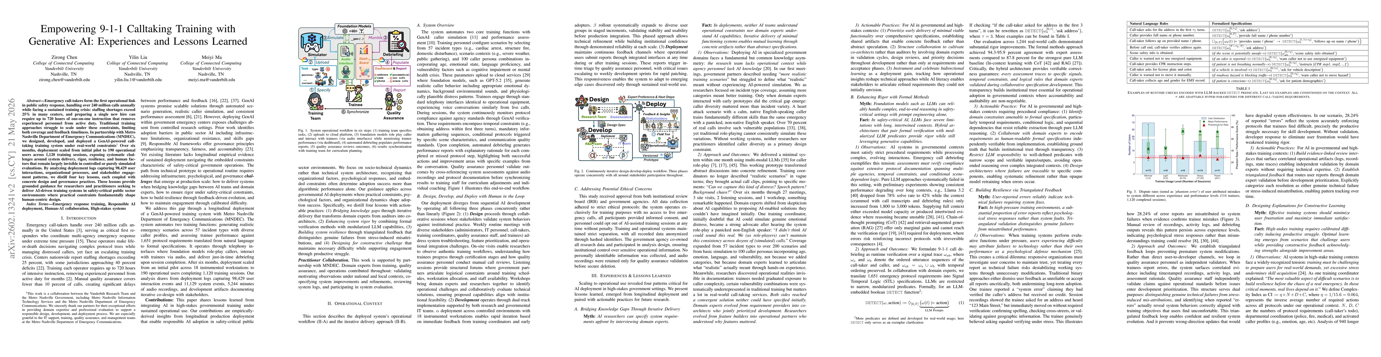 Thumbnail for Real-World Design and Deployment of an Embedded GenAI-powered 9-1-1 Calltaking Training System: Experiences and Lessons Learned