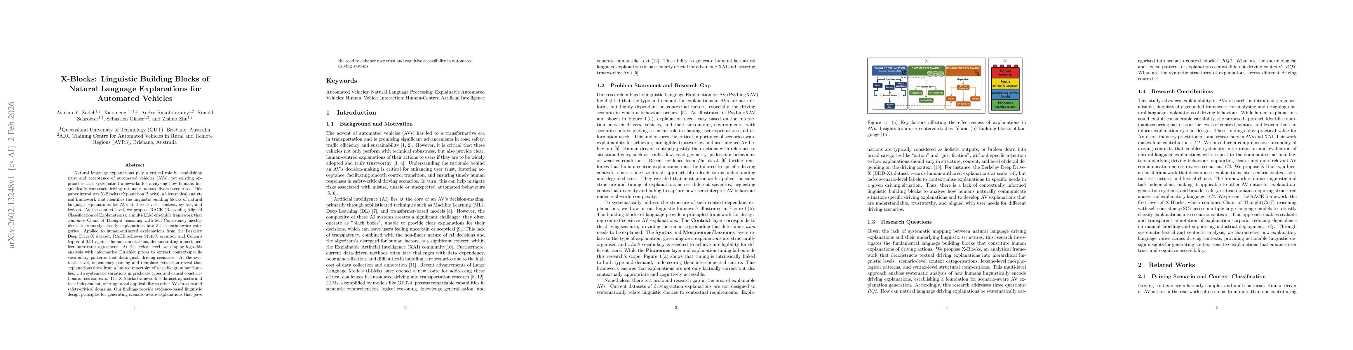 Thumbnail for X-Blocks: Linguistic Building Blocks of Natural Language Explanations for Automated Vehicles