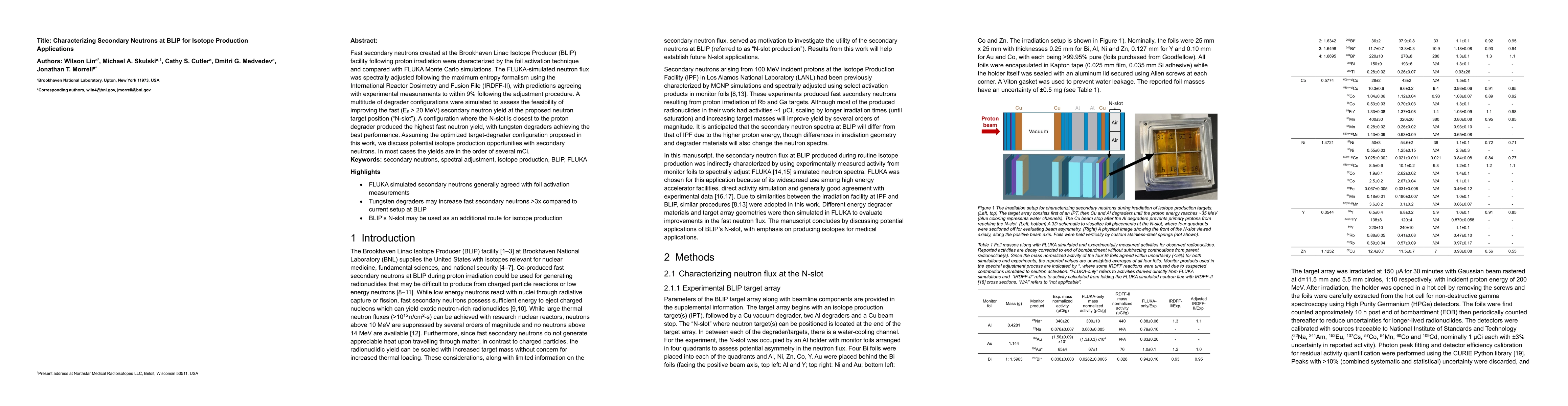 Thumbnail for Characterizing Secondary Neutrons at BLIP for Isotope Production Applications