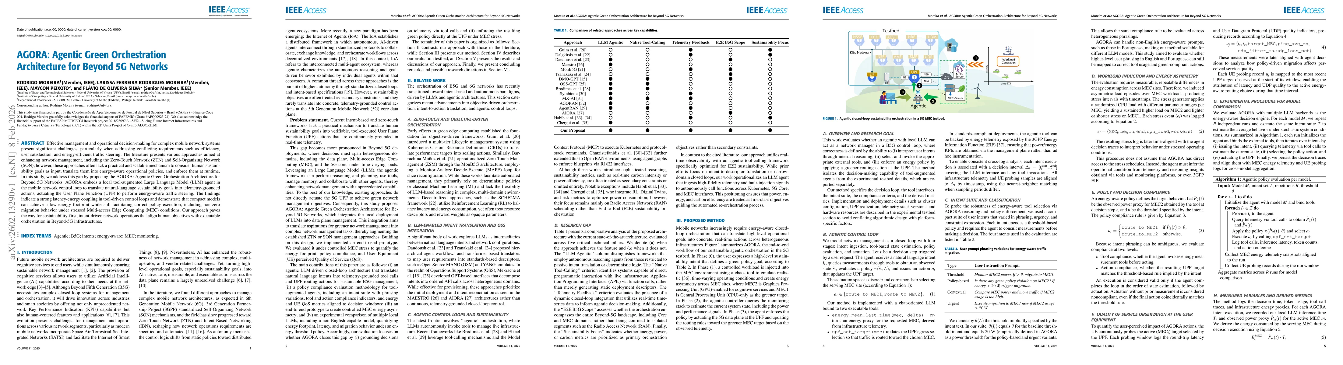 Thumbnail for AGORA: Agentic Green Orchestration Architecture for Beyond 5G Networks