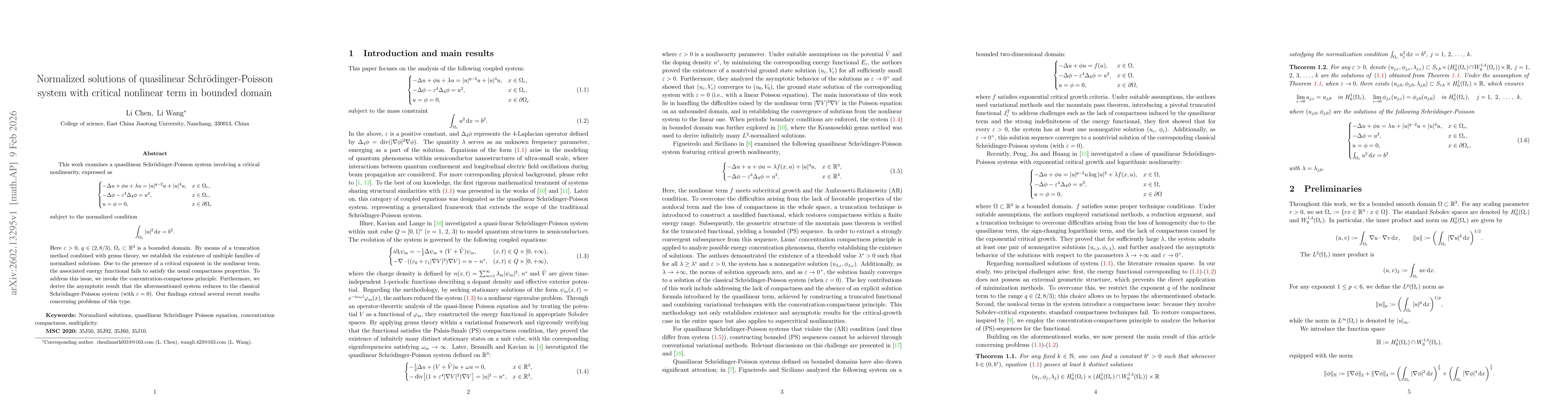 Thumbnail for Normalized solutions of quasilinear Schrödinger-Poisson system with critical nonlinear term in bounded domain