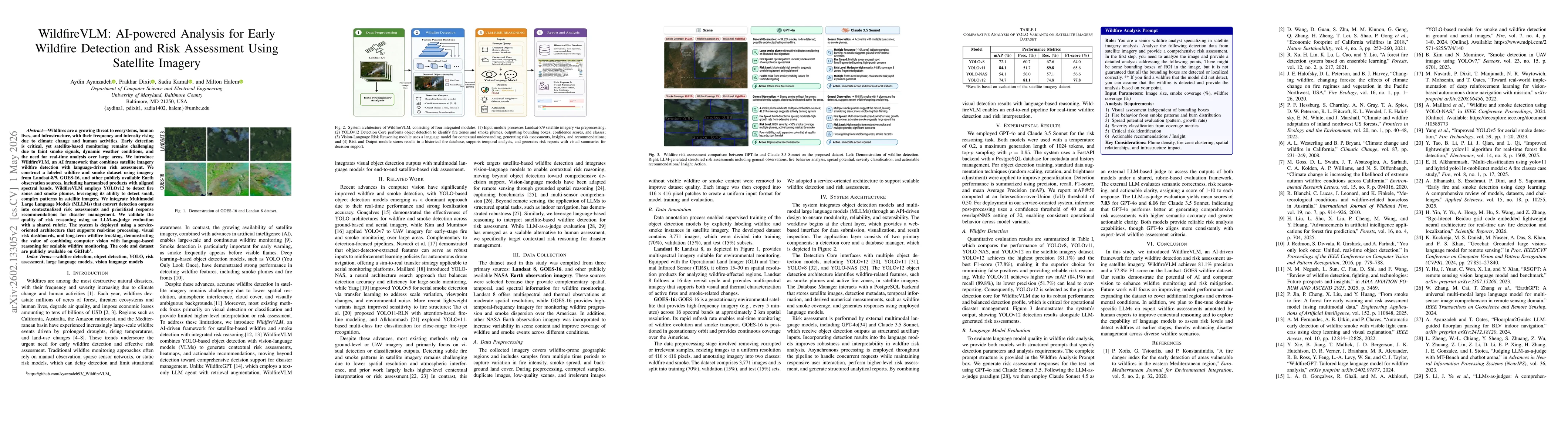 Thumbnail for WildfireVLM: AI-powered Analysis for Early Wildfire Detection and Risk Assessment Using Satellite Imagery