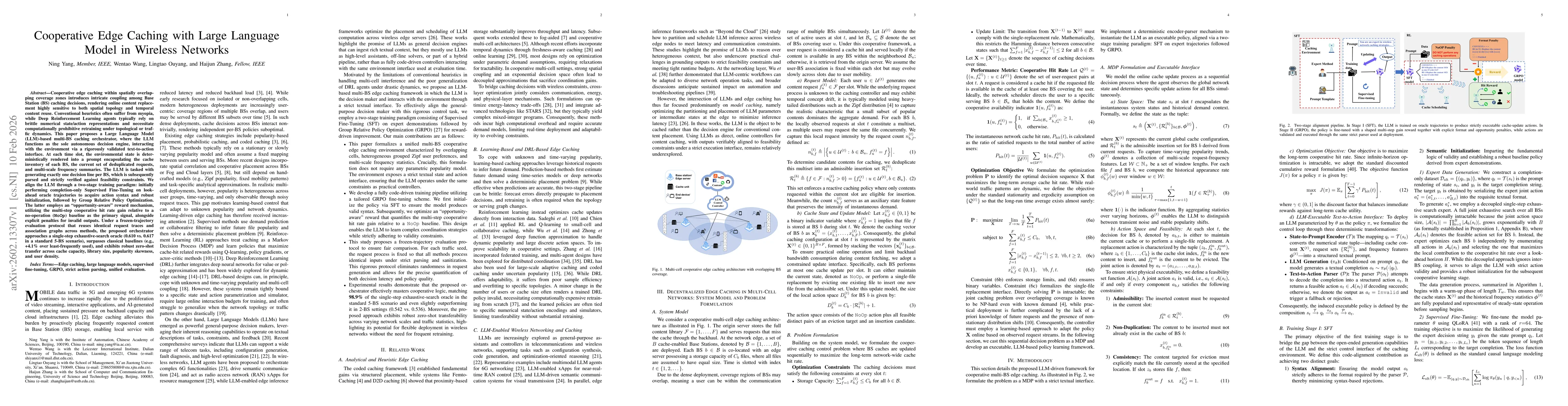 Thumbnail for Cooperative Edge Caching with Large Language Model in Wireless Networks