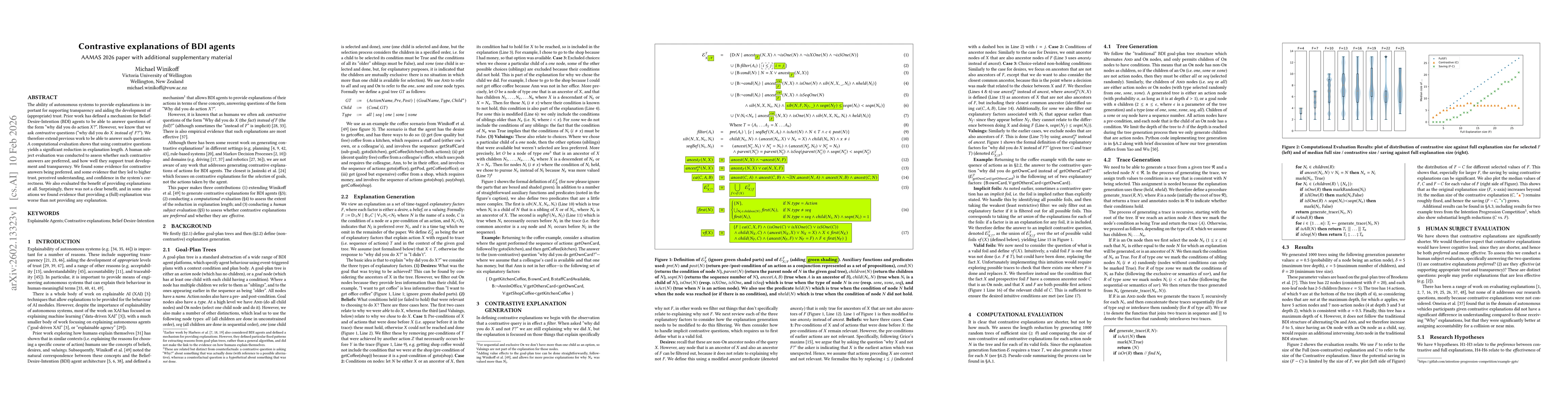 Thumbnail for Contrastive explanations of BDI agents