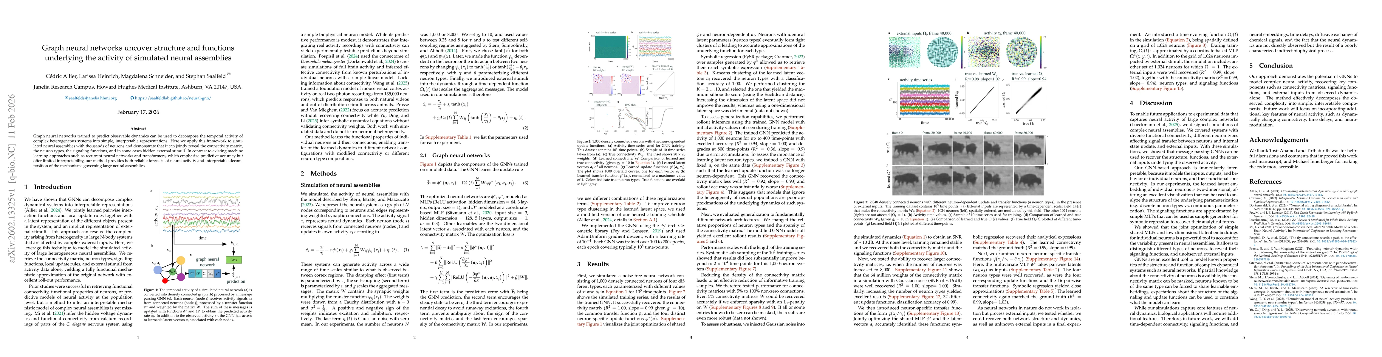 Thumbnail for Graph neural networks uncover structure and functions underlying the activity of simulated neural assemblies