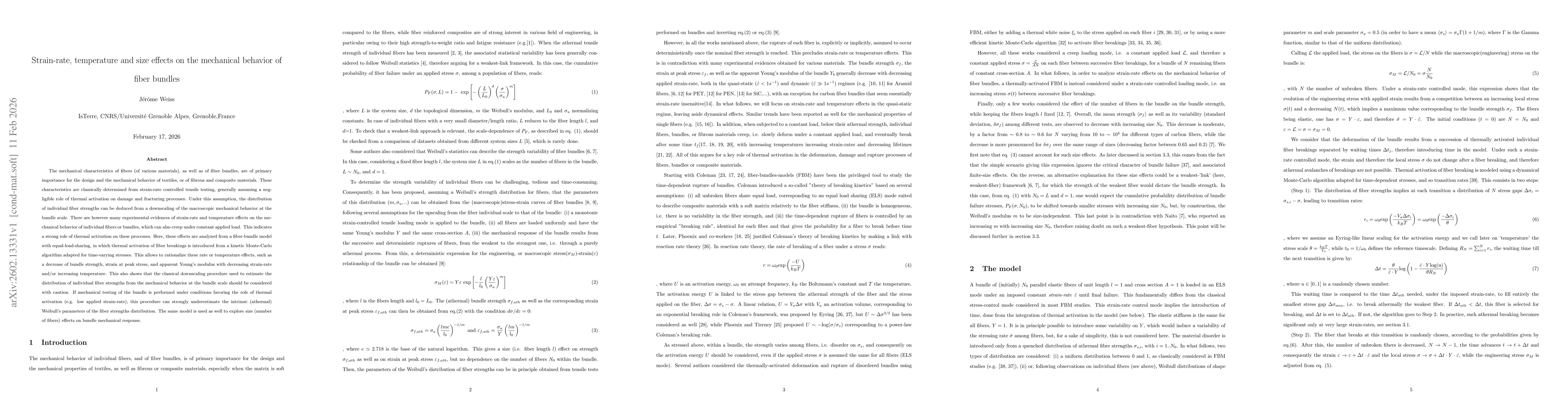 Thumbnail for Strain-rate, temperature and size effects on the mechanical behavior of fiber bundles