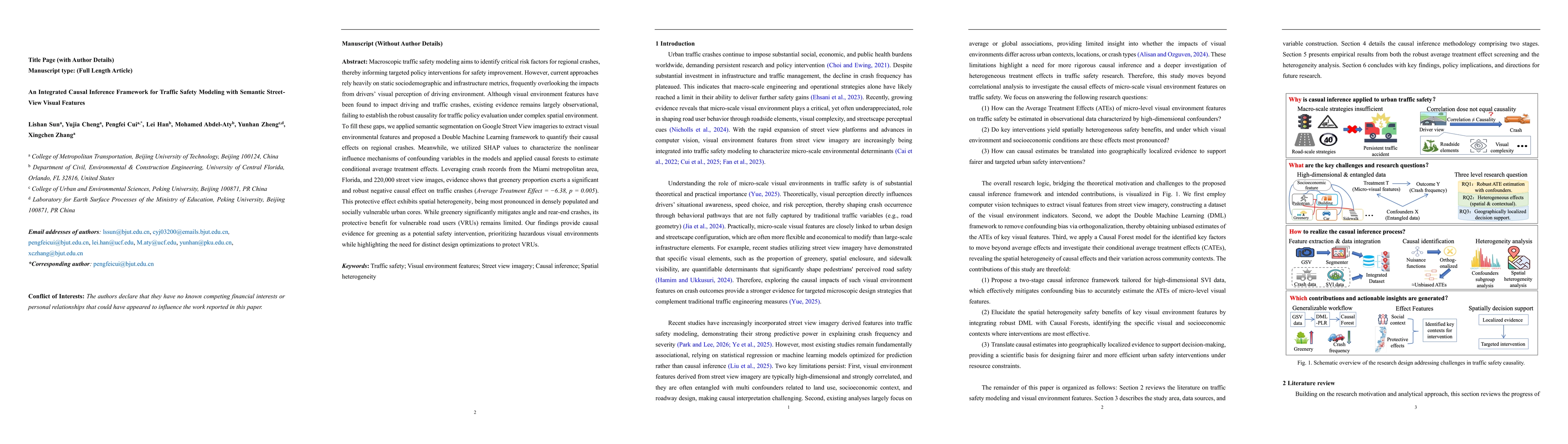Thumbnail for An Integrated Causal Inference Framework for Traffic Safety Modeling with Semantic Street-View Visual Features