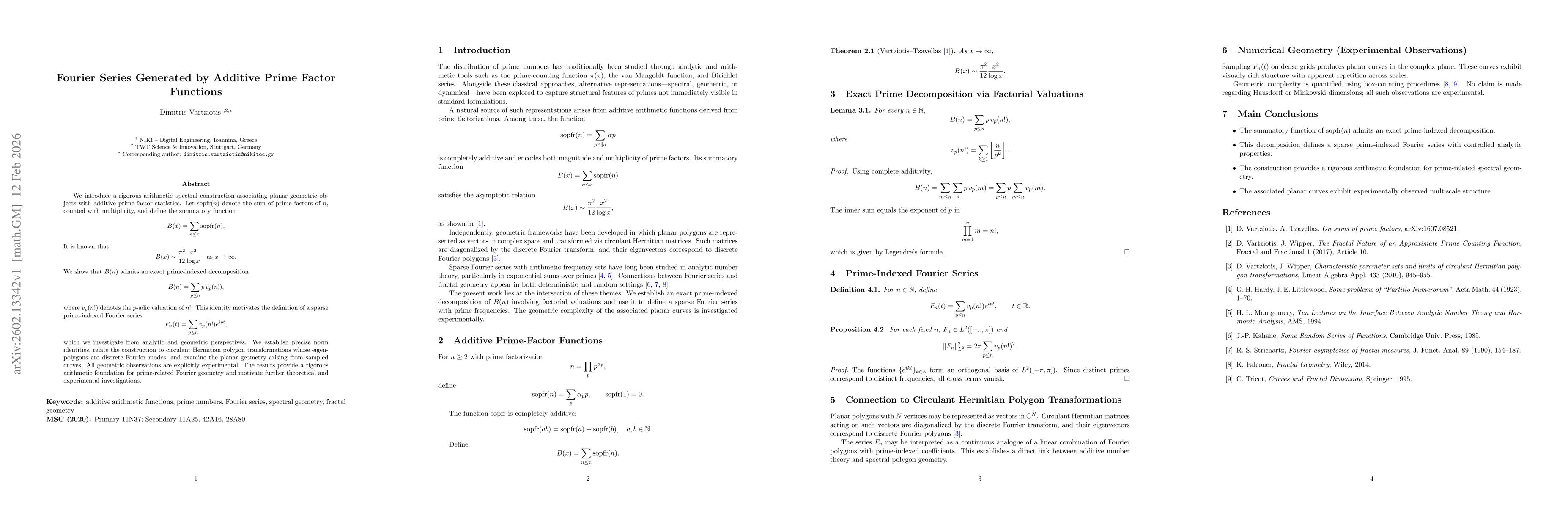 Thumbnail for Fourier Series Generated by Additive Prime Factor Functions