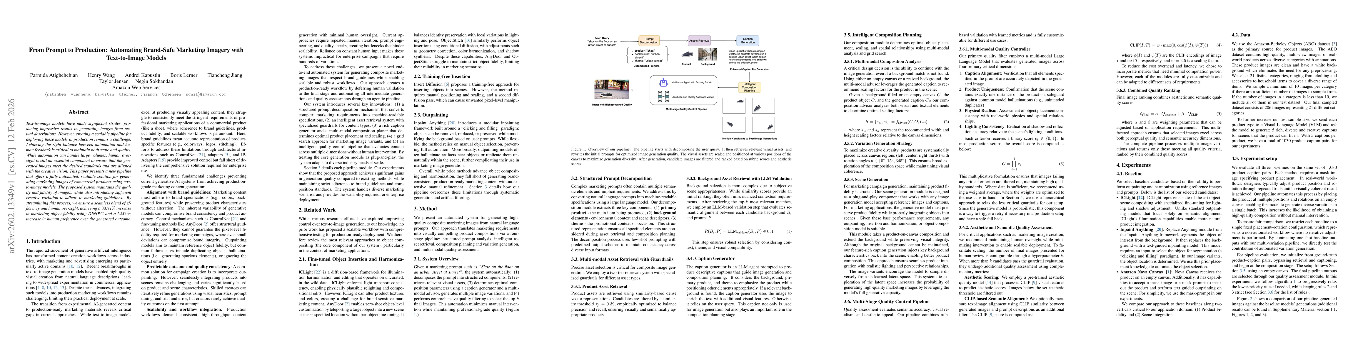 Thumbnail for From Prompt to Production:Automating Brand-Safe Marketing Imagery with Text-to-Image Models