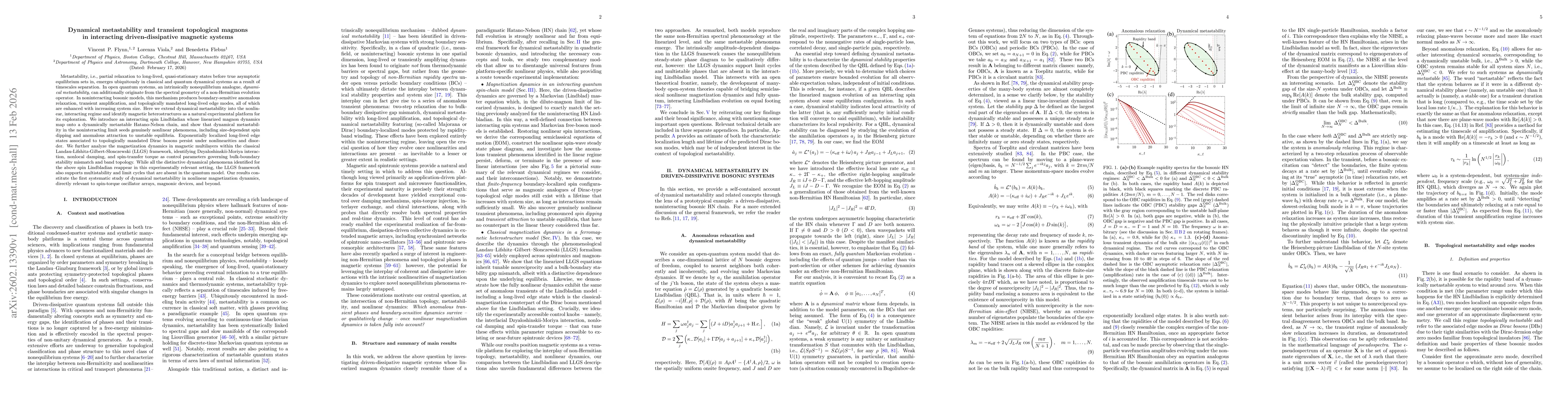 Thumbnail for Dynamical metastability and transient topological magnons in interacting driven-dissipative magnetic systems