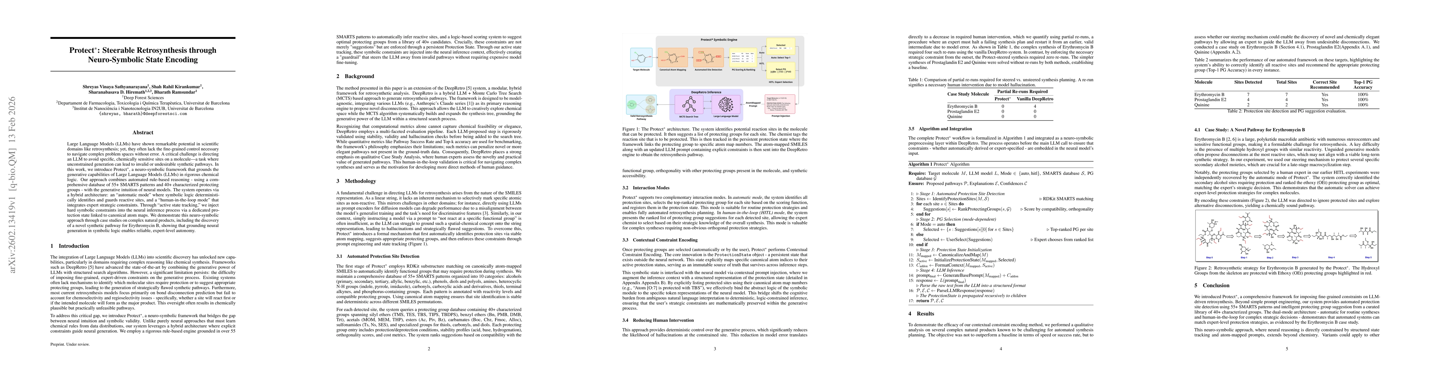 Thumbnail for Protect$^*$: Steerable Retrosynthesis through Neuro-Symbolic State Encoding