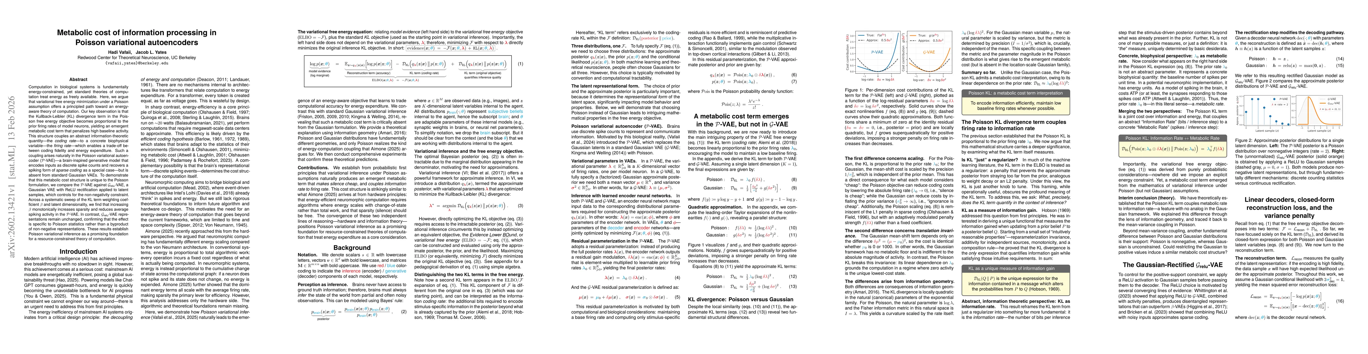 Thumbnail for Metabolic cost of information processing in Poisson variational autoencoders