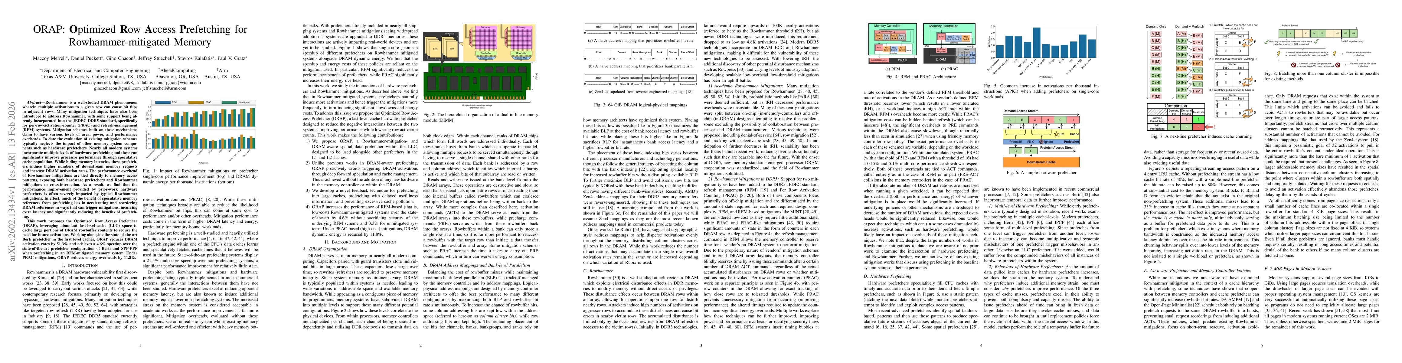Thumbnail for ORAP: Optimized Row Access Prefetching for Rowhammer-mitigated Memory