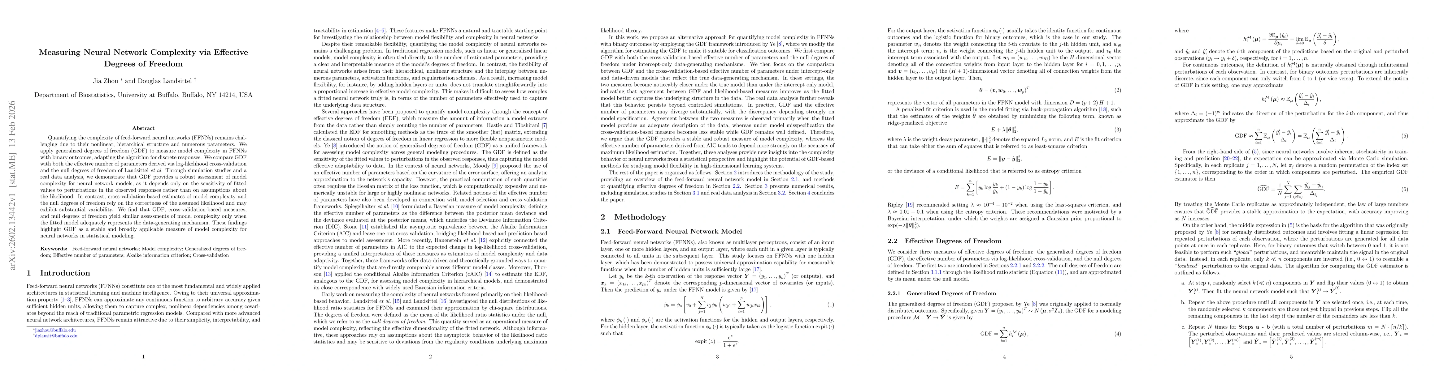 Thumbnail for Measuring Neural Network Complexity via Effective Degrees of Freedom