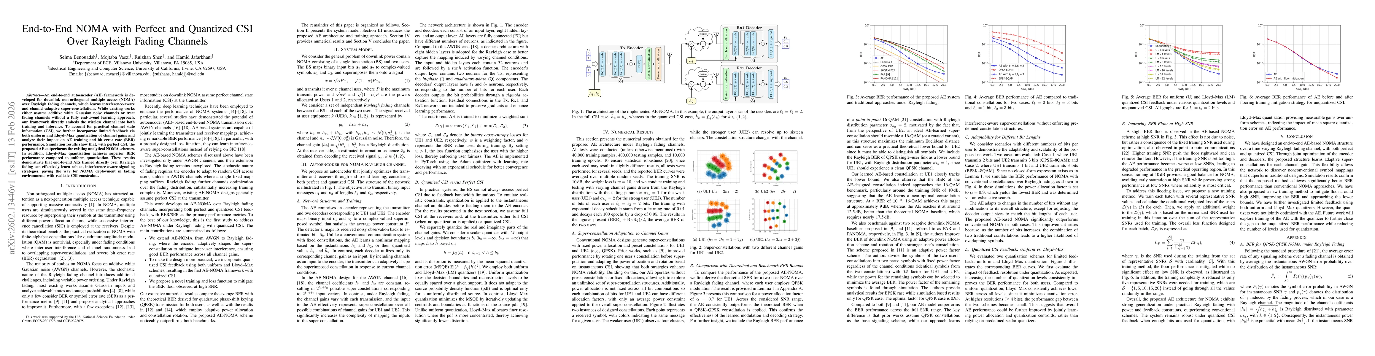 Thumbnail for End-to-End NOMA with Perfect and Quantized CSI Over Rayleigh Fading Channels