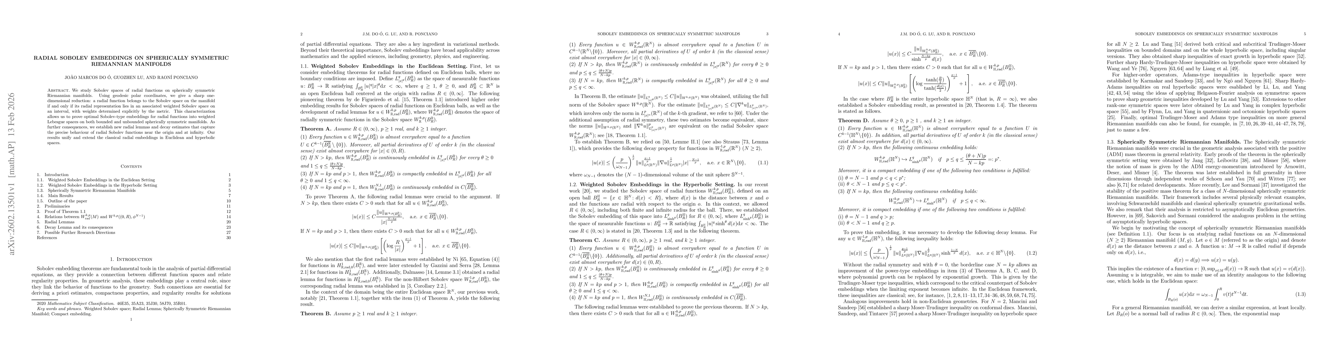 Thumbnail for Radial Sobolev embeddings on spherically symmetric Riemannian manifolds
