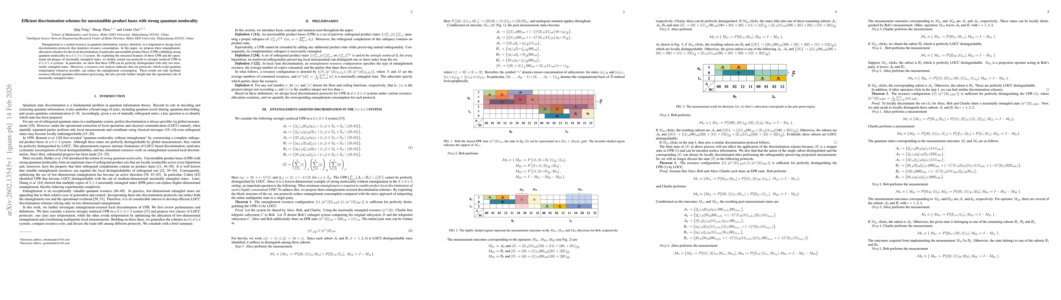 Thumbnail for Efficient discrimination schemes for unextendible product bases with strong quantum nonlocality