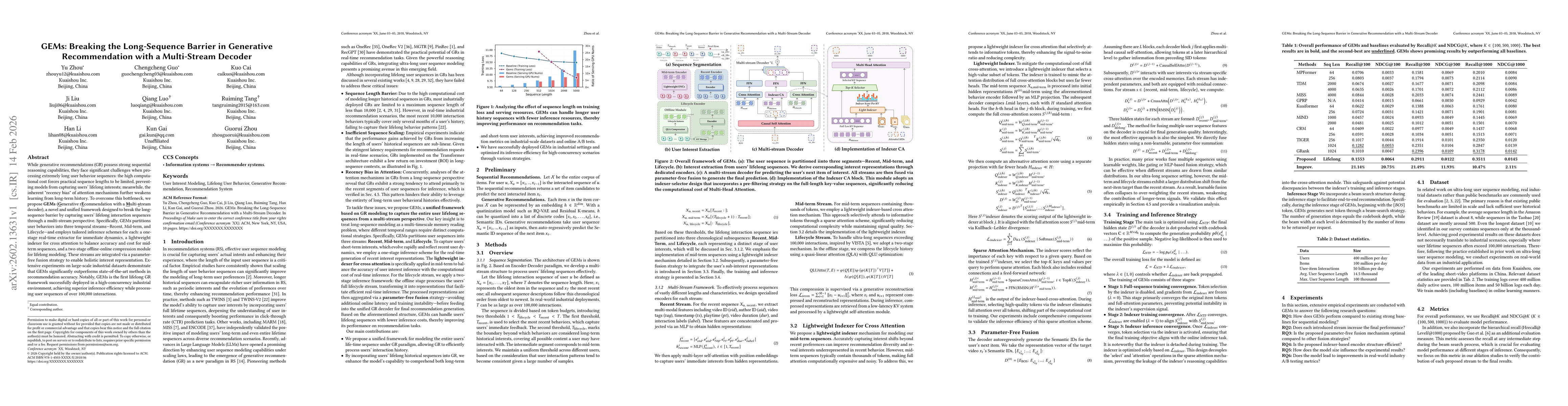 Thumbnail for GEMs: Breaking the Long-Sequence Barrier in Generative Recommendation with a Multi-Stream Decoder