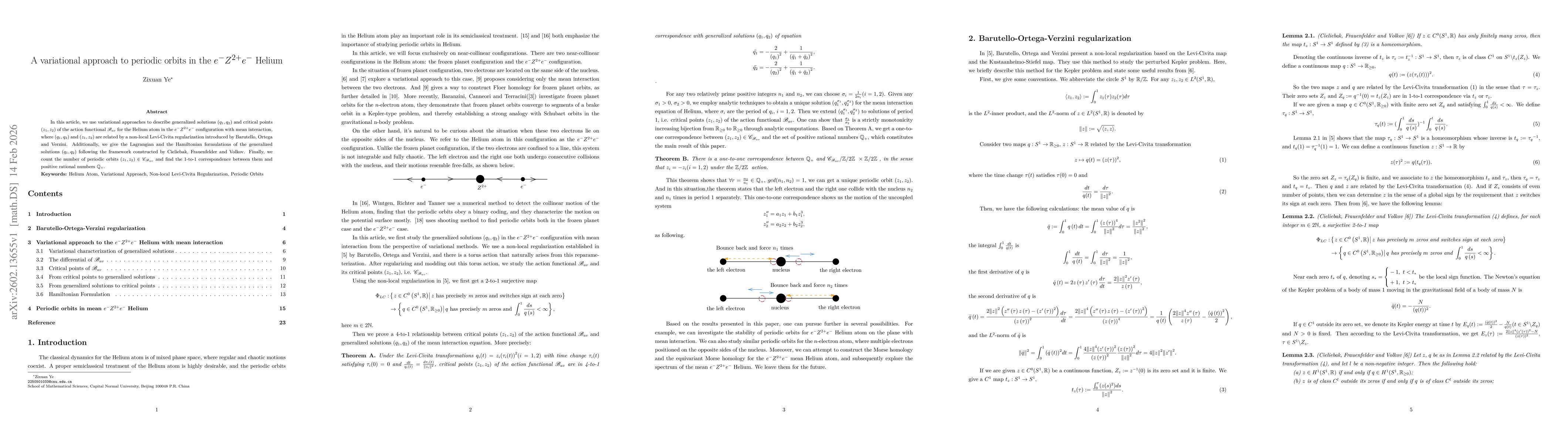Thumbnail for A variational approach to periodic orbits in the $e^{-}Z^{2+}e^{-}$ Helium