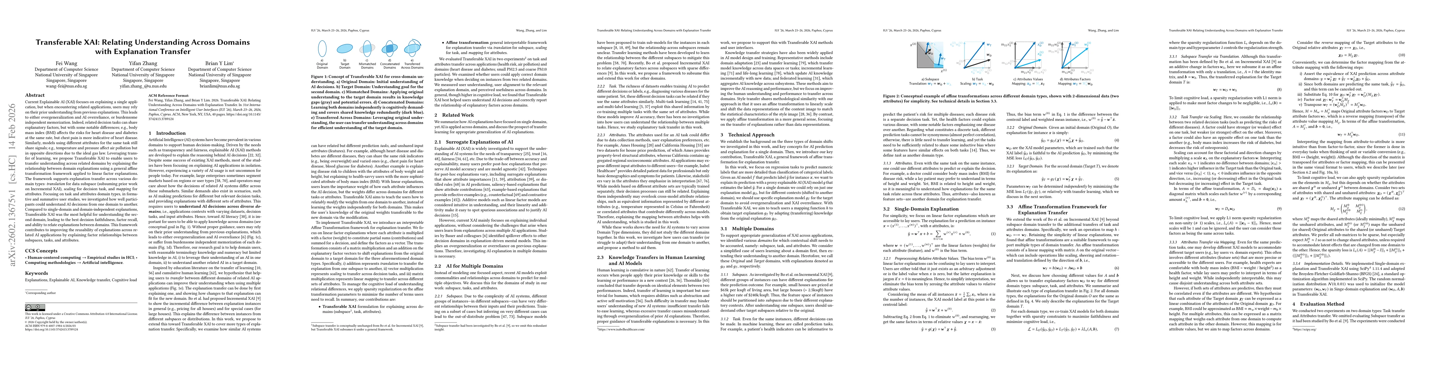 Thumbnail for Transferable XAI: Relating Understanding Across Domains with Explanation Transfer