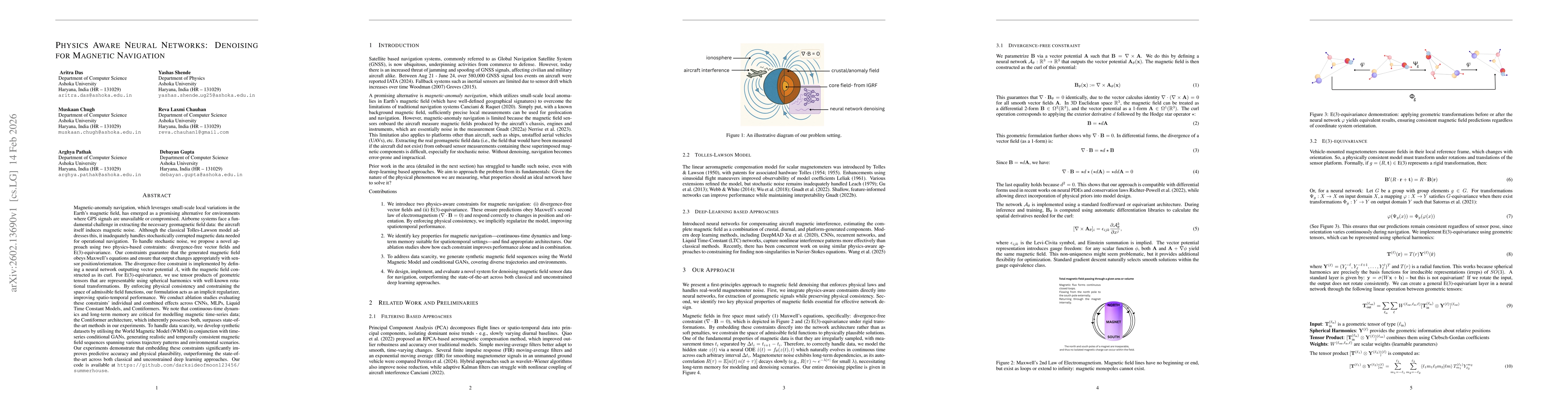 Thumbnail for Physics Aware Neural Networks: Denoising for Magnetic Navigation