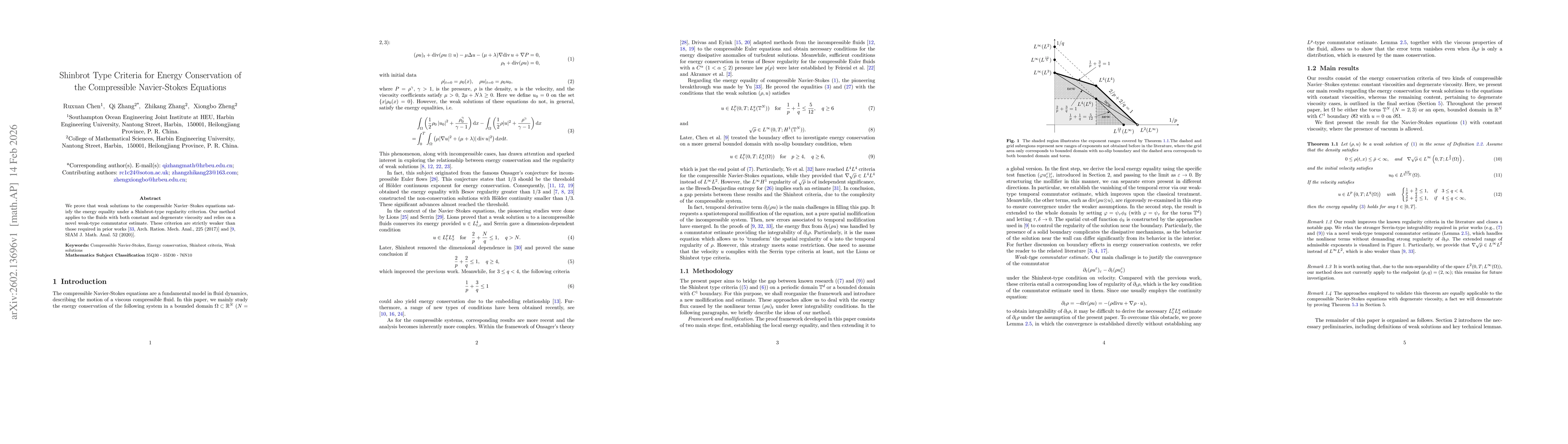 Thumbnail for Shinbrot Type Criteria for Energy Conservation of the Compressible Navier-Stokes Equations