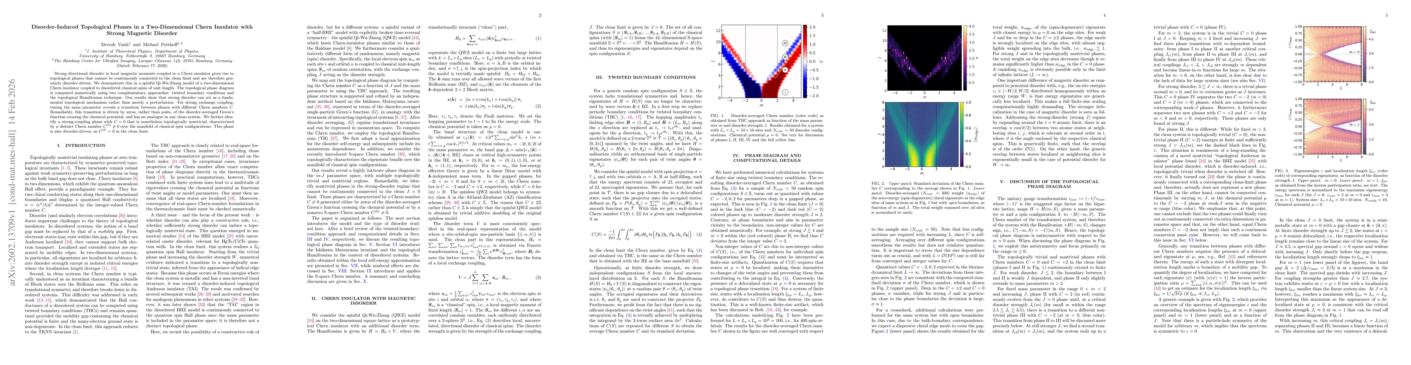 Thumbnail for Disorder-Induced Topological Phases in a Two-Dimensional Chern Insulator with Strong Magnetic Disorder