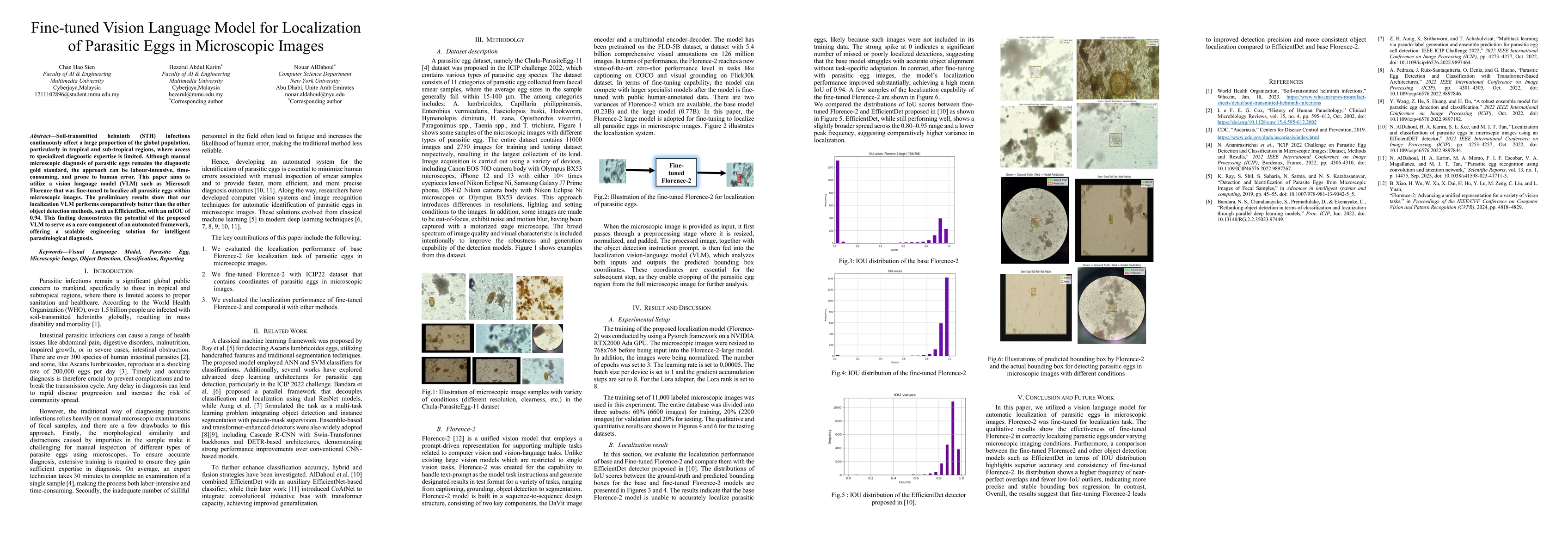 Thumbnail for Fine-tuned Vision Language Model for Localization of Parasitic Eggs in Microscopic Images
