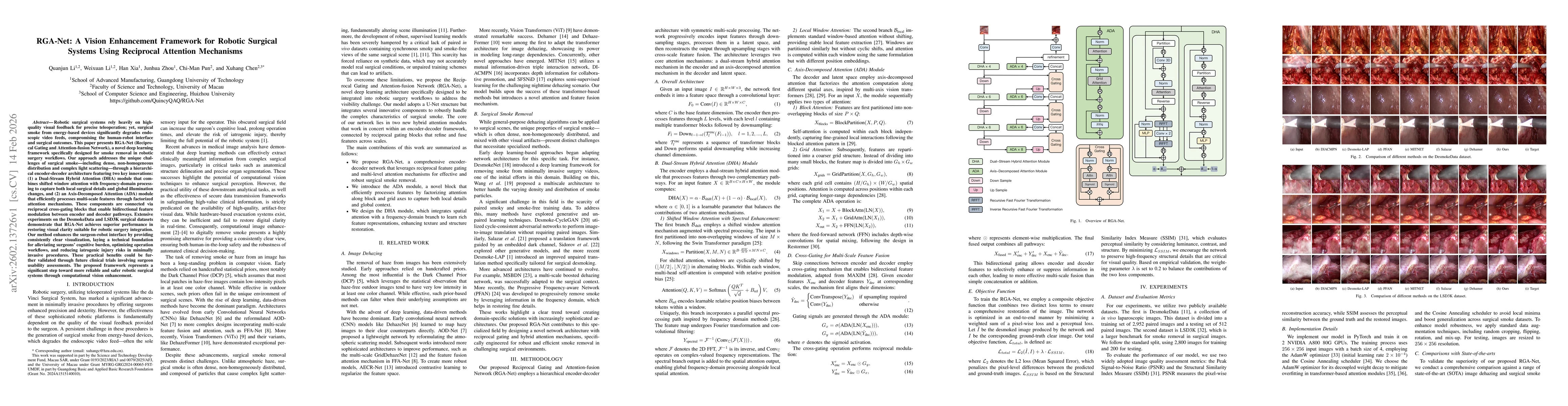 Thumbnail for RGA-Net: A Vision Enhancement Framework for Robotic Surgical Systems Using Reciprocal Attention Mechanisms
