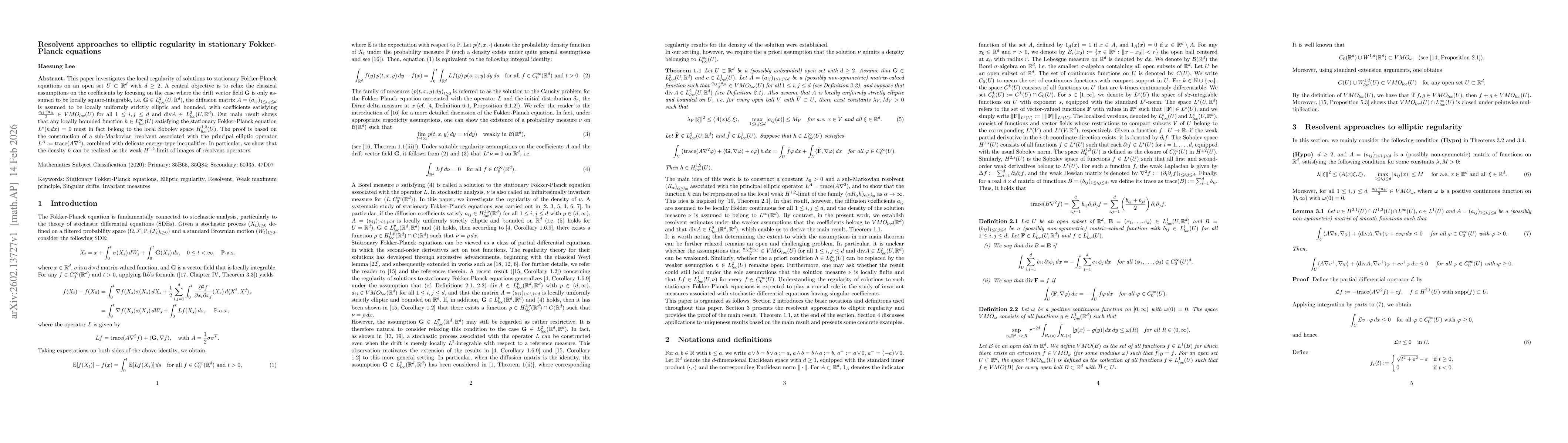 Thumbnail for Resolvent approaches to elliptic regularity in stationary Fokker-Planck equations