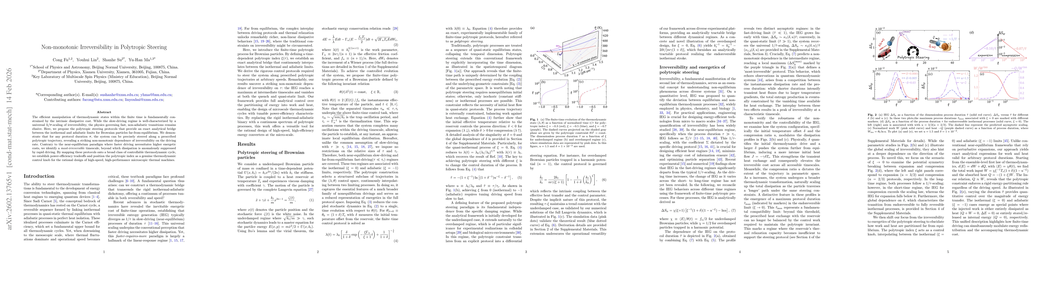 Thumbnail for Non-monotonic Irreversibility in Polytropic Steering