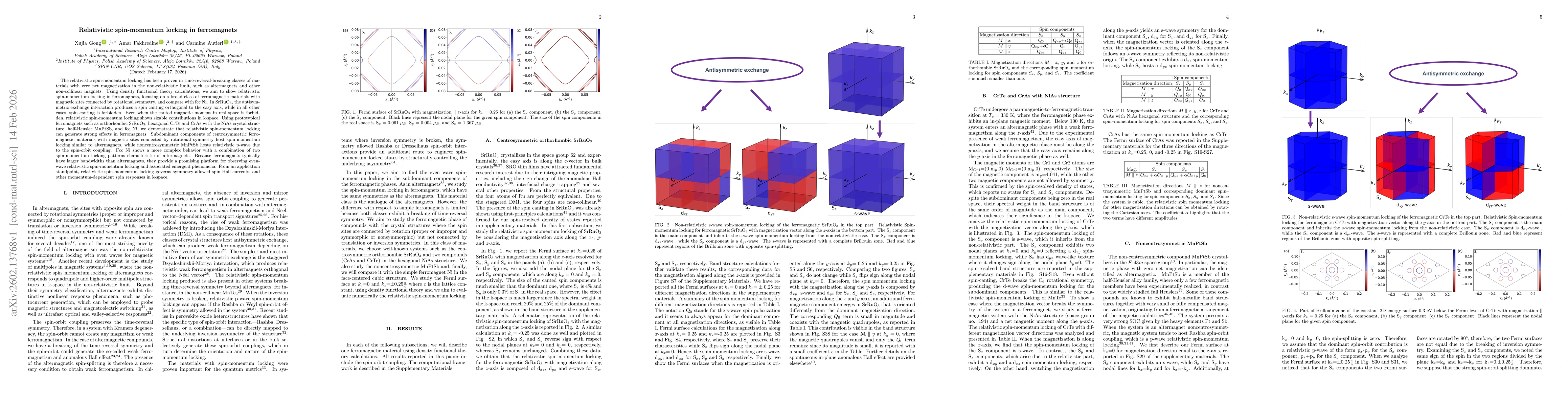 Thumbnail for Relativistic spin-momentum locking in ferromagnets