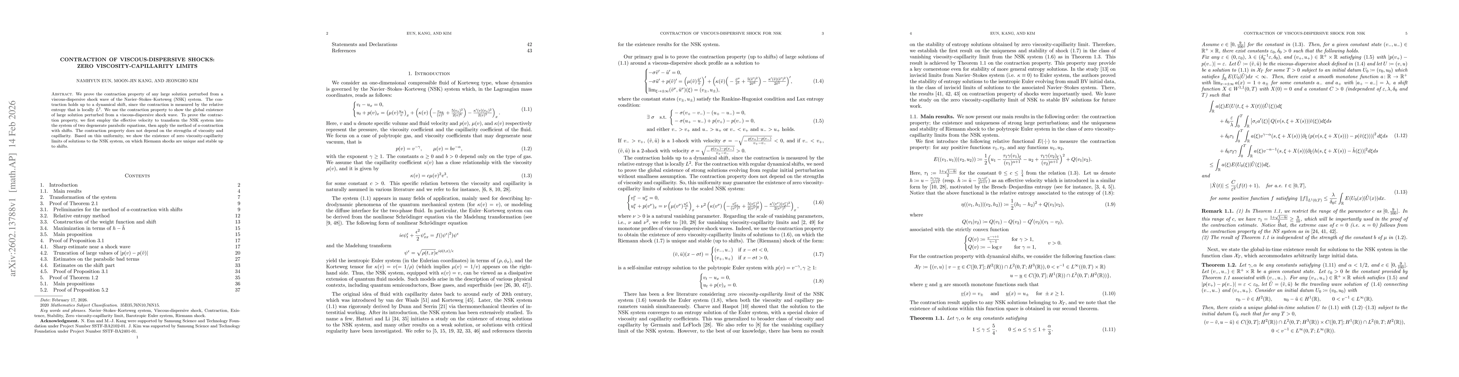 Thumbnail for Contraction of viscous-dispersive shocks: Zero viscosity-capillarity limits