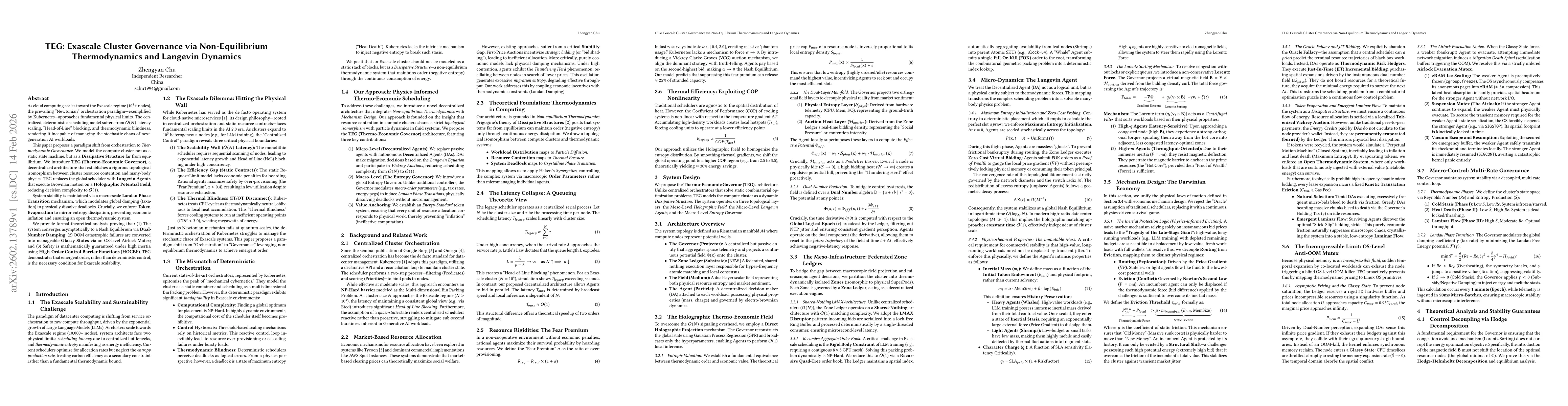 Thumbnail for TEG: Exascale Cluster Governance via Non-Equilibrium Thermodynamics and Langevin Dynamics