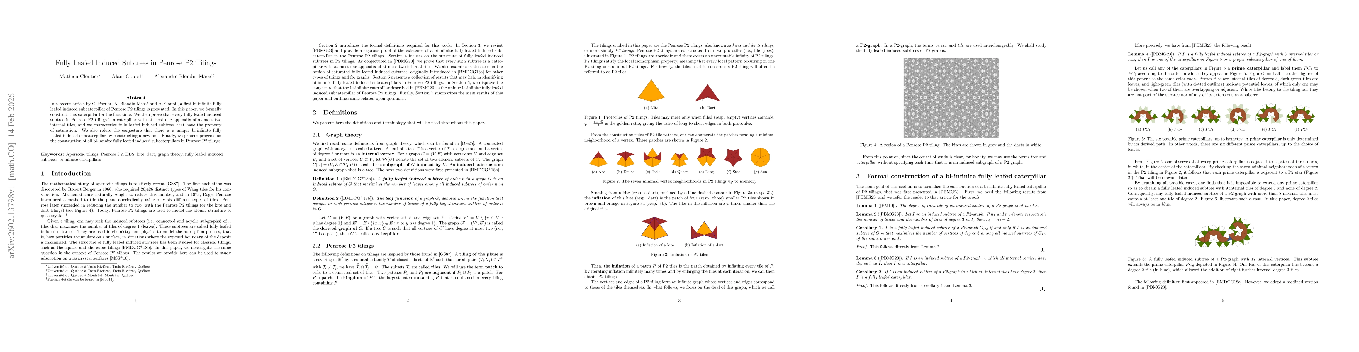 Thumbnail for Fully Leafed Induced Subtrees in Penrose P2 Tilings