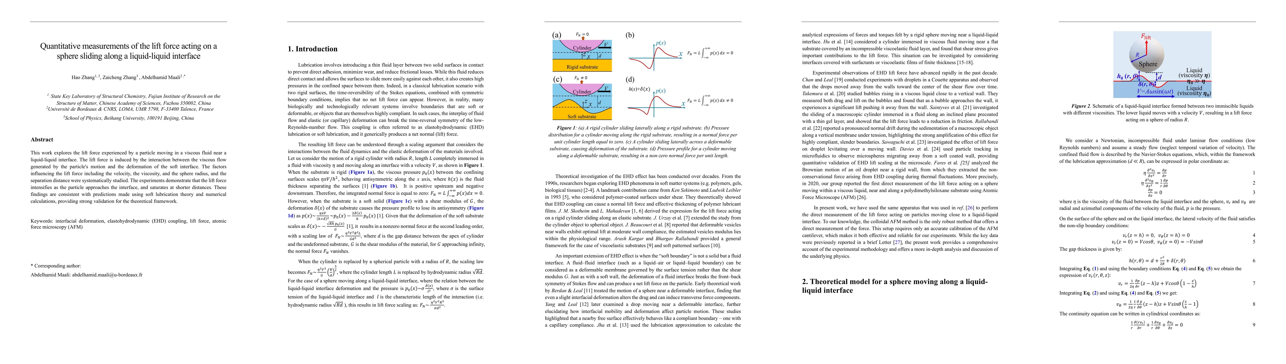 Thumbnail for Quantitative measurements of the lift force acting on a sphere sliding along a liquid-liquid interface
