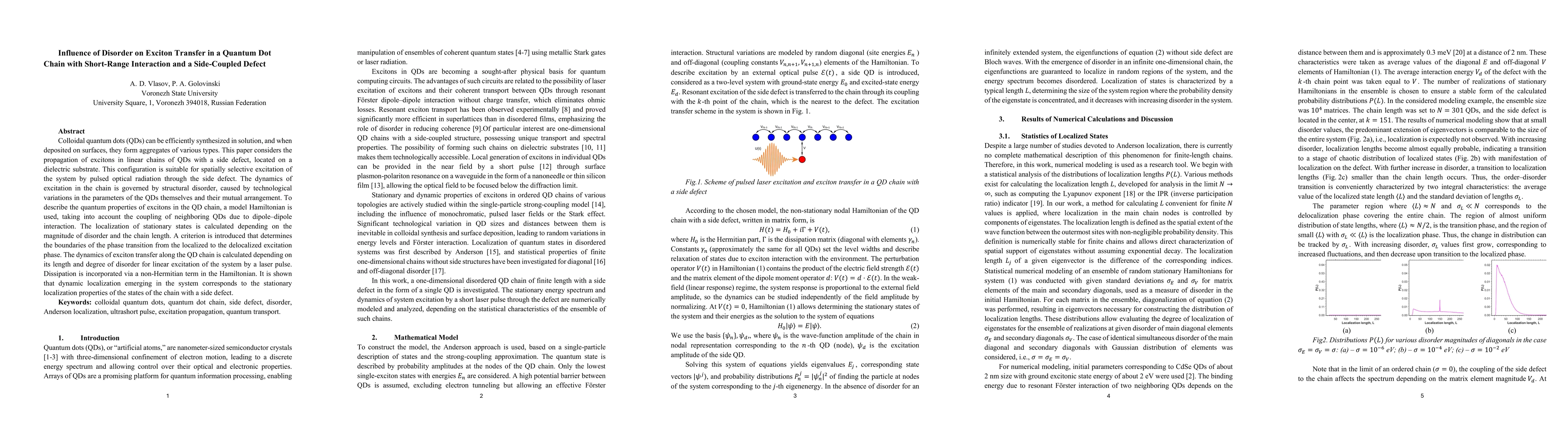 Thumbnail for Influence of Disorder on Exciton Transfer in a Quantum Dot Chain with Short-Range Interaction and a Side-Coupled Defect